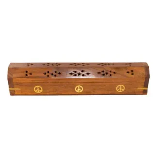 12" Peace Sign Coffin Incense Burner