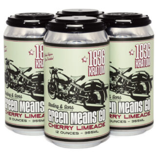 1836 Kratom Beverage Green Means Go Cherry Limeade 12 fl oz Single Can