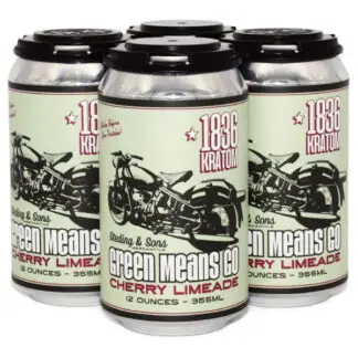 1836 Kratom Beverage Green Means Go Cherry Limeade 12 fl oz Single Can