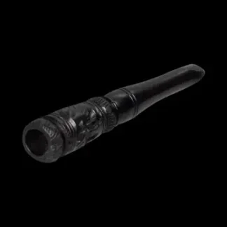 3" Carved Cone Shaped Wood Tobacco Pipe