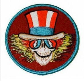 3" Round Grateful Dead Uncle Sam Skeleton Patch
