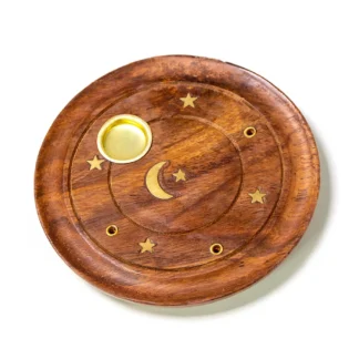 3.75" Round Cone/Stick Incense Burner Tree of Life