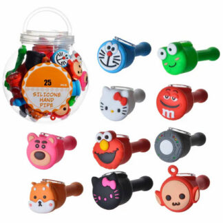 4" Silicone Character Hand Pipes - 10 Styles