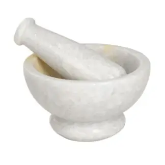 4" White Mortar & Pestle
