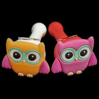 4.5" Silicone Owl Head Hand Pipe