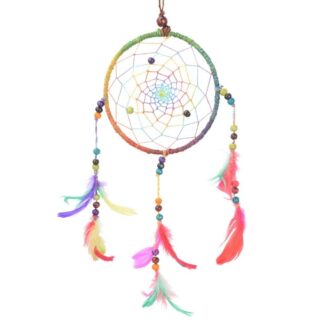 5" Hemp Single Round Dreamcatcher Multi
