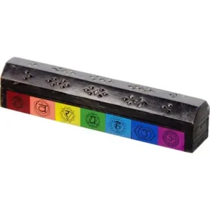 7 Chakra Mango Wood Burner Box