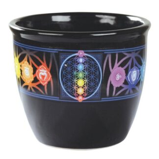 7 Chakra Smudge Pot 4.25" x 3.5"