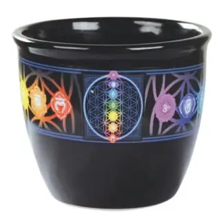 7 Chakra Smudge Pot 4.25" x 3.5"