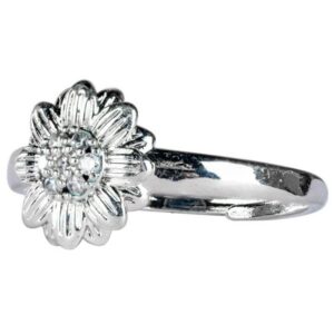 Adjustable Sunflower Band Ring