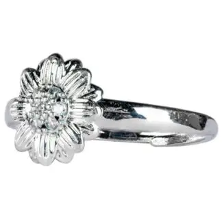Adjustable Sunflower Band Ring