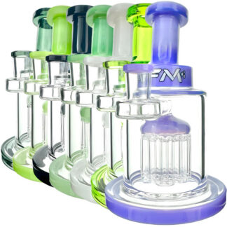 AFM Glass Dab Rig w/ 8 Arm Tree Perc 7" 14mm - Colors Vary
