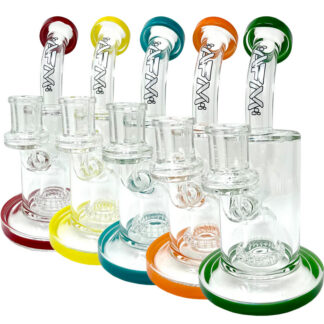 AFM Glass Dab Rig w/ Showerhead Perc 8" 14mm - Colors Vary