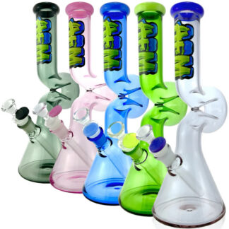 AFM Glass Hunchback Beaker Bong 12" 14mm - Colors Vary