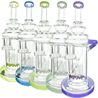 AFM Glass Recycler Dab Rig w/ 8 Arm Tree Perc 10" 14mm - Colors Vary