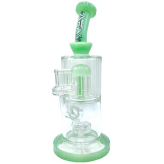 AFM Glass Water Pipe 8 Arm Tree to Showerhead Perc 10" 14mm - Colors Vary