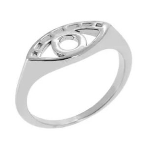 Amberman Eye Sterling Silver Ring 7