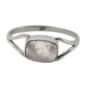 Amberman Rose Quartz Sterling Silver Ring 8
