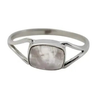 Amberman Rose Quartz Sterling Silver Ring 8