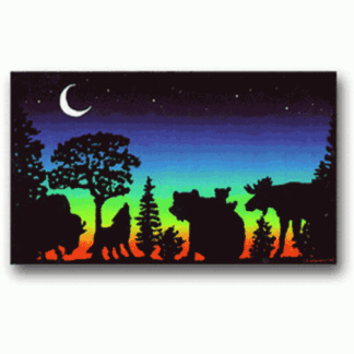 Animals at Dusk Sticker 5.5"