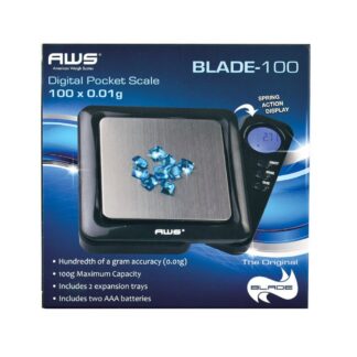 AWS Blade Style Digital Scale w/ Tray 100g x 0.01g - Black
