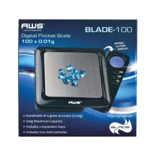 AWS Blade Style Digital Scale w/ Tray 100g x 0.01g - Black