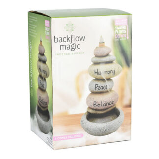 Backflow Magic Balance Stones Backflow Incense Burner 7"