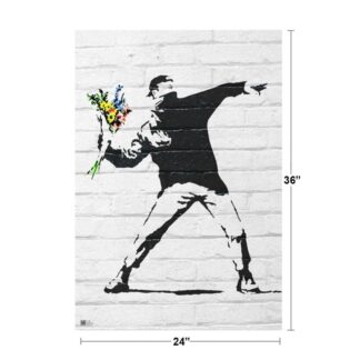 Banksy - Flower Bomber Poster 24" x 36"