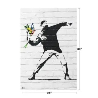 Banksy - Flower Bomber Poster 24" x 36"