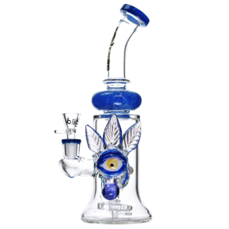 Biigo Glass Eye/Leaf Design Water Pipe 11"