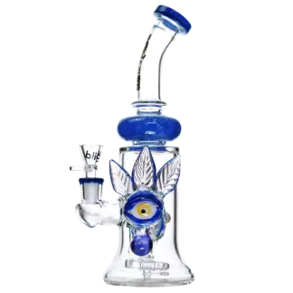 Biigo Glass Eye/Leaf Design Water Pipe 11"