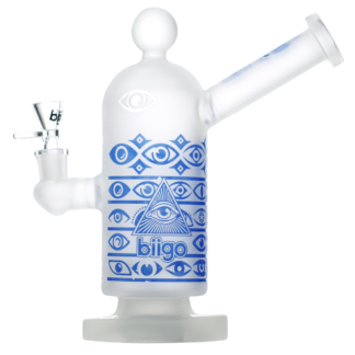 Biigo Glass Frosted Pirimid Eye Design Water Pipe 10"