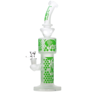 Biigo Glass Honey Bee Design Water Pipe 14"