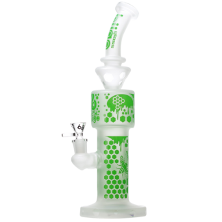 Biigo Glass Honey Bee Design Water Pipe 14"