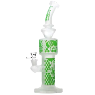 Biigo Glass Honey Bee Design Water Pipe 14"