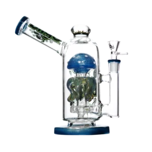 Biigo Glass Jellyfish Fish Design Water Pipe 9"