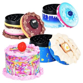 Birthday Cake Aluminum Grinder 4pc 2.5" Breakfast
