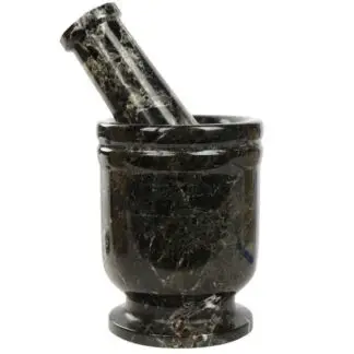 Black Mortar and Pestle 3.5" x 3.5" x 4.5"