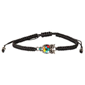 Black Owl Pull-Tie Bracelet