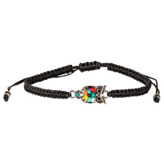 Black Owl Pull-Tie Bracelet