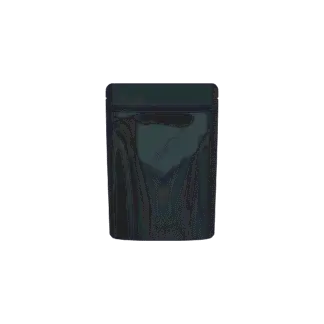 Cannaline Smell Proof Mylar Bags Black Glossy 1/8 oz