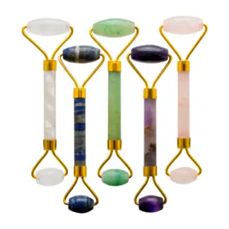 Capstone Gemstone Face Massage Roller Amethyst