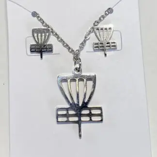 Carbella Designs Stainless Steel Disc Golf Post Earring & Necklace