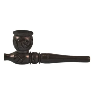 Humble Carved Wood Steamroller Pipe 4"