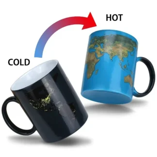 Ceramic Color Changing Magic Mug World Map