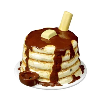 Ceramic Stack of Pancakes Pipe 4"