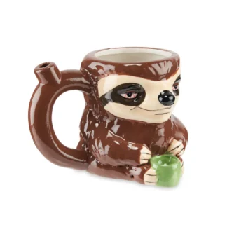 Ceramic Stoned Sloth Hand Mug Pipe