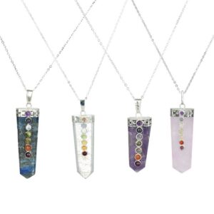 Chakra Chain Necklace 20" Rose Quartz