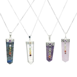 Chakra Chain Necklace 20" Rose Quartz