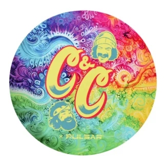 Cheech & Chong's x Pulsar DabPadz Fabric Top Dab Mat - Tie Dye Paisley 8"